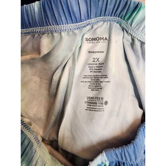 Sonoma Pajama Set Womens Size 2x Tie Dye Shorts Pj Comfort Loungewear - Picture 4 of 5